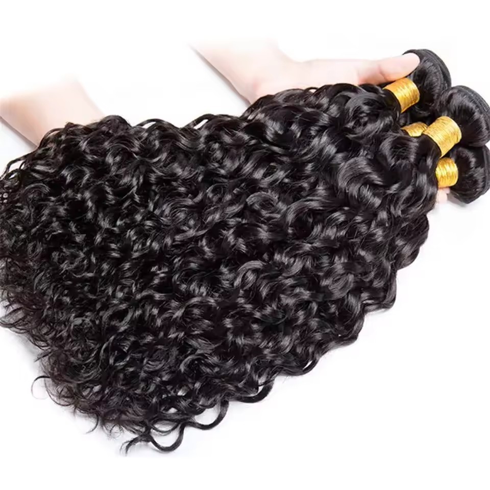 8A Natural Water Wave Human Hair Weft 30 Inches Human Hair Bundles Brazilian 100% Human Hair For Women