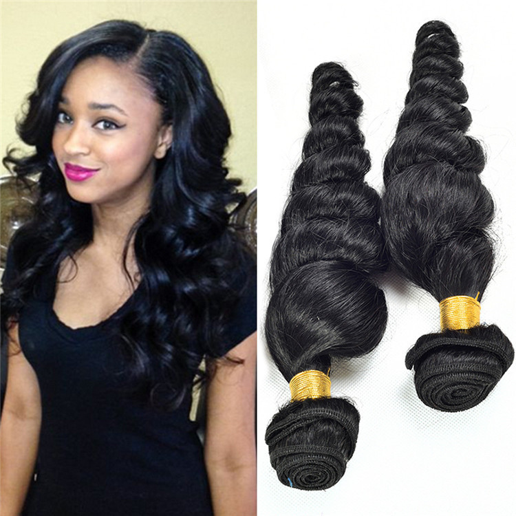 8A Natural Loose  Wave Human Hair Weft  8- 30 Inches Human Hair Bundles Brazilian 100% Human Hair For Women