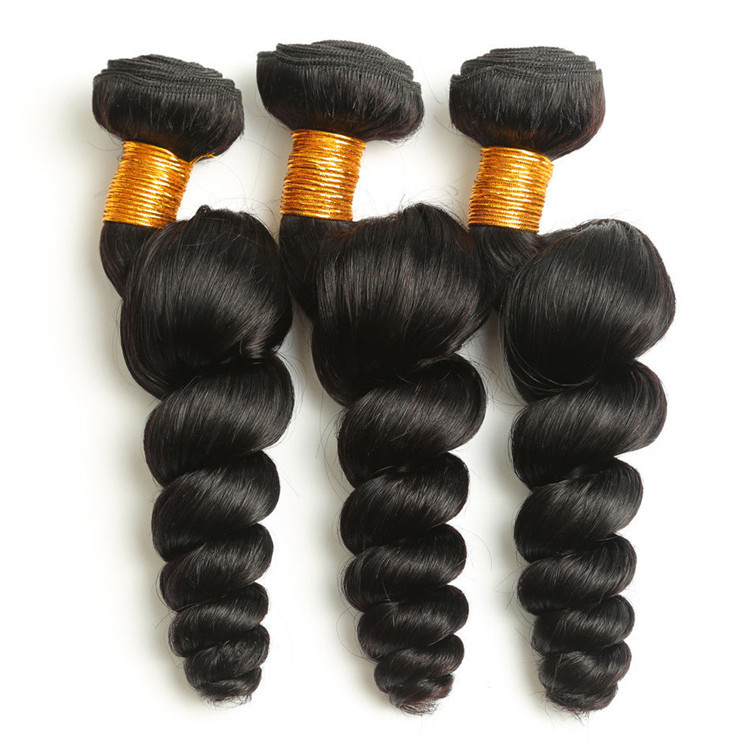 9A Natural Loose  Wave Human Hair Weft  8- 30 Inches Human Hair Bundles Brazilian 100% Human Hair For Women