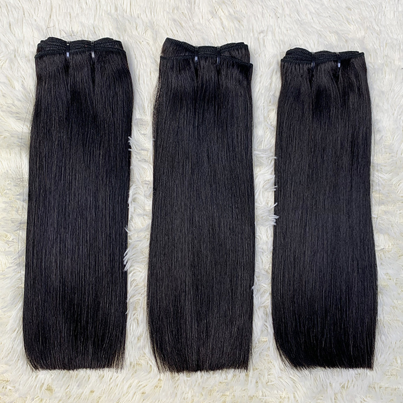 15A Grade Double Drawn Natural Black Human Hair Weft extensions 10-24 inch Virgin Remy Hair Bundles