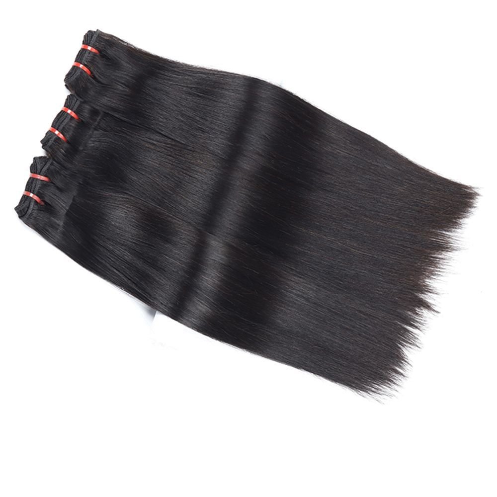 12A Grade Double Drawn Natural Black Human Hair Weft extensions 10-24 inch Virgin Remy Hair Bundles