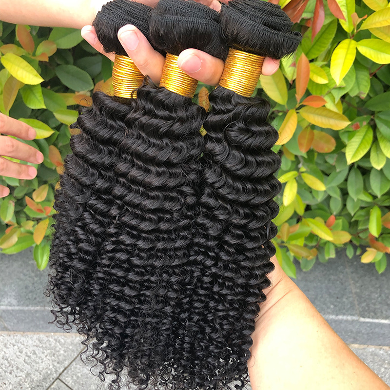 8A deep  Wave 10-30 inch Wave Human Hair Bundles Brazilian Virgin Hair Weft  Natural Color 100% Human Hair Weave Bundles
