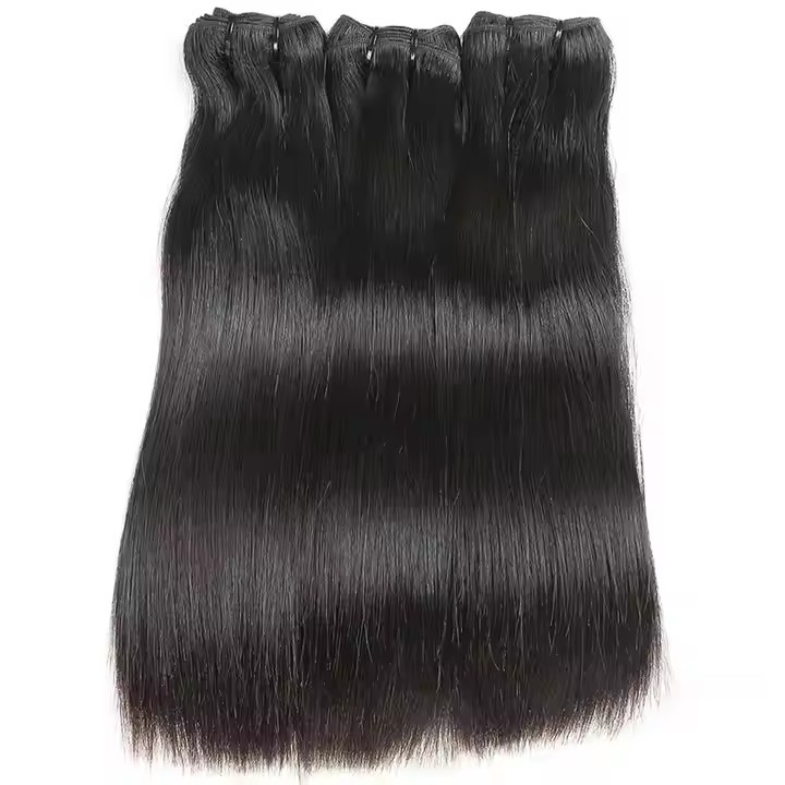 15A Grade Double Drawn Natural Black Human Hair Weft extensions 10-24 inch Virgin Remy Hair Bundles