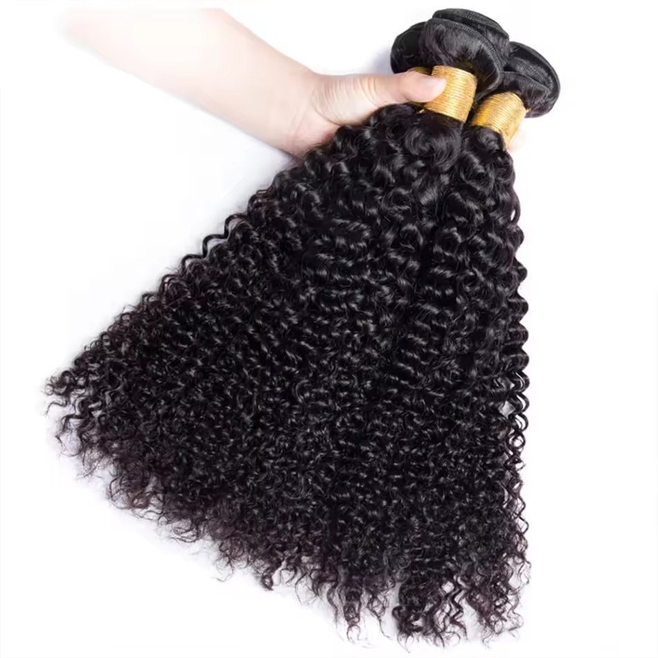 8A Natural Kinky Curly Human Hair Bundles  Brazilian Hair Weaves 100% Rew Curly Human Hair Extensions 8-40"