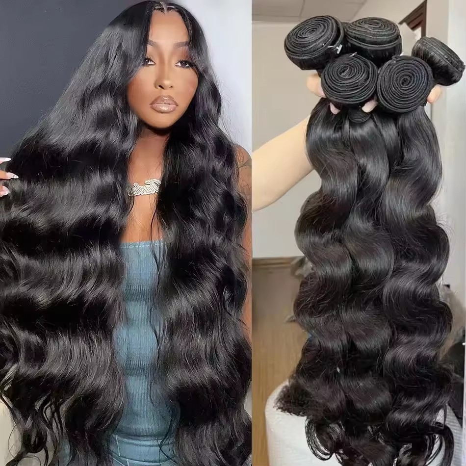 8A Body 10-30 inch Wave Human Hair Bundles Brazilian Virgin Hair Weft  Natural Color 100% Human Hair Weave 1/3/4 Bundles