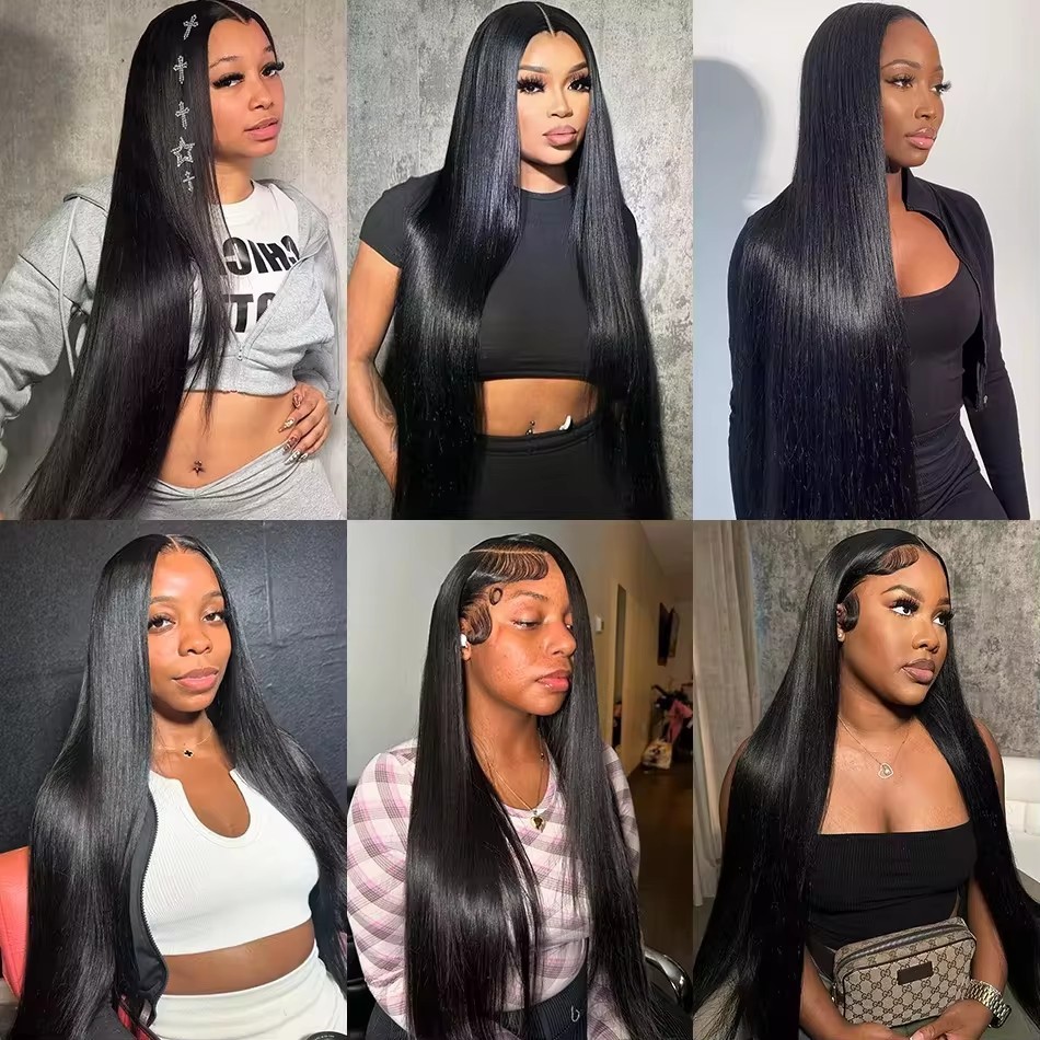 11A Straight Human Hair Weave Bundles Brazilian Natural Color 100% Remy Human Hair Extension 3 Bundles Weft