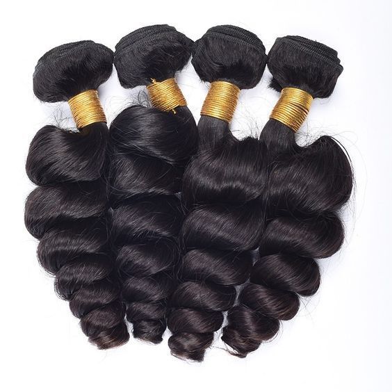 10A Superior Grade  Loose Wave  Human Hair Bundles  Natural Color Wavy Raw Virgin Hair Weave Extensions  100% Remy Human Hair