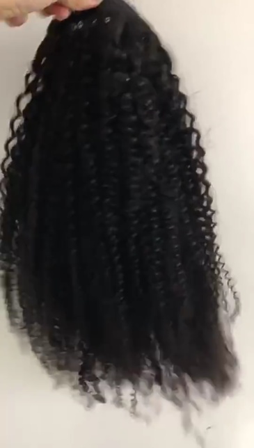 Natural Afro Kinky Curly Drawstring Ponytail Real Human Hair Extensions Ponytail Hair Pieces Clip In Ponytails for Women