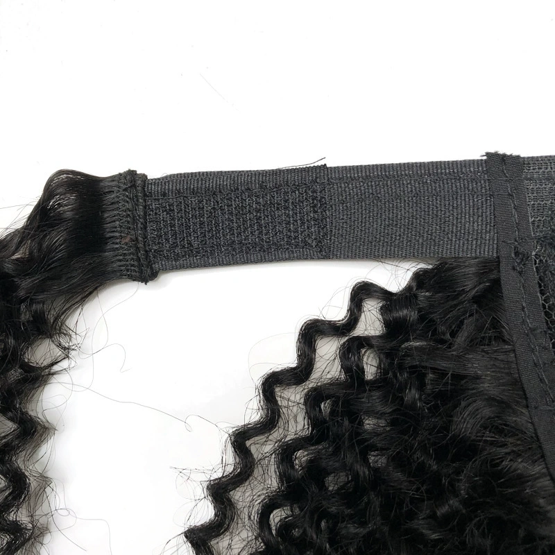 Natural Afro Kinky Curly Ponytail Human Hair Wrap Around Ponytail Extension  Brazilian VirginRemy  Human Hair
