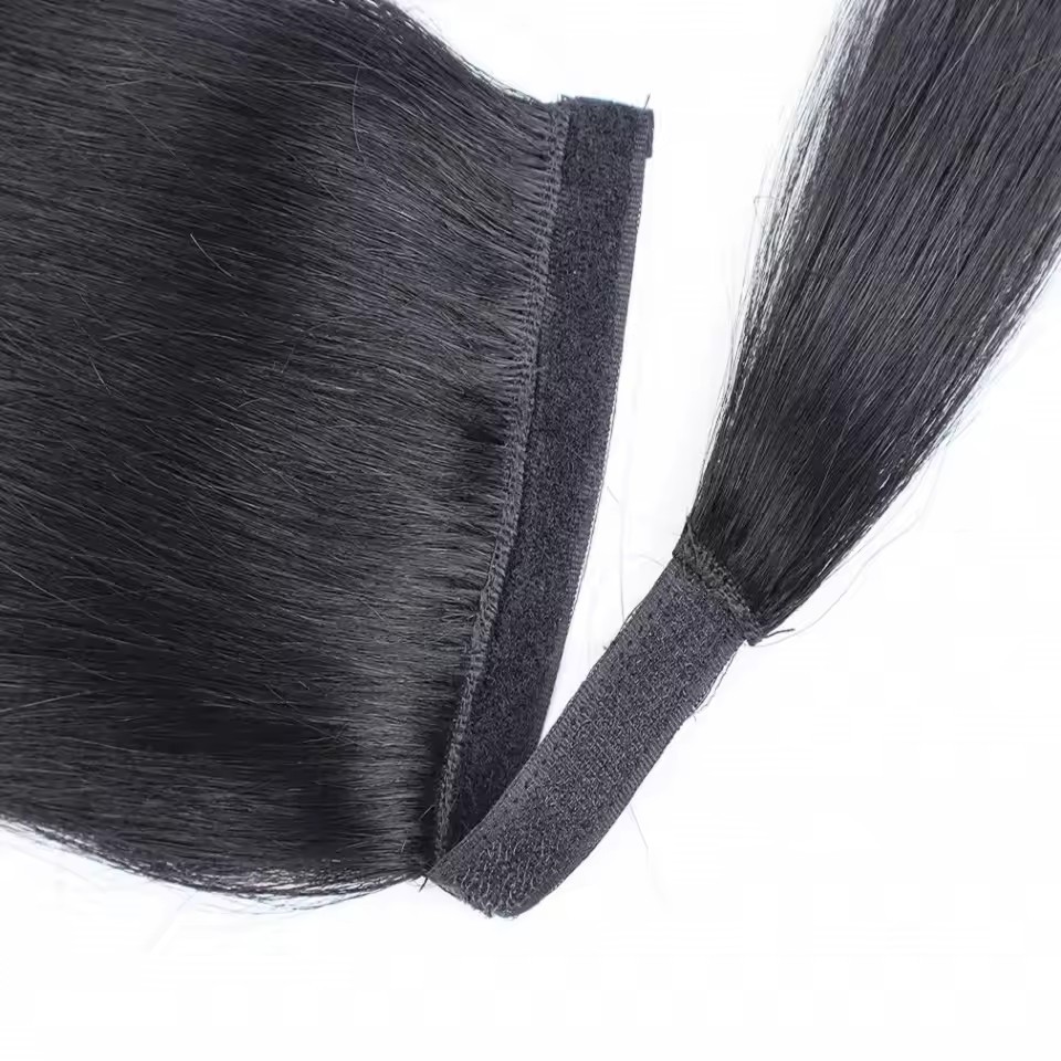 Kinky Curly 8-26Inch  Ponytail Human Hair Virgin  Wrap Around Ponytail Hair Extension For Women Hair Natural Color Hairpiece