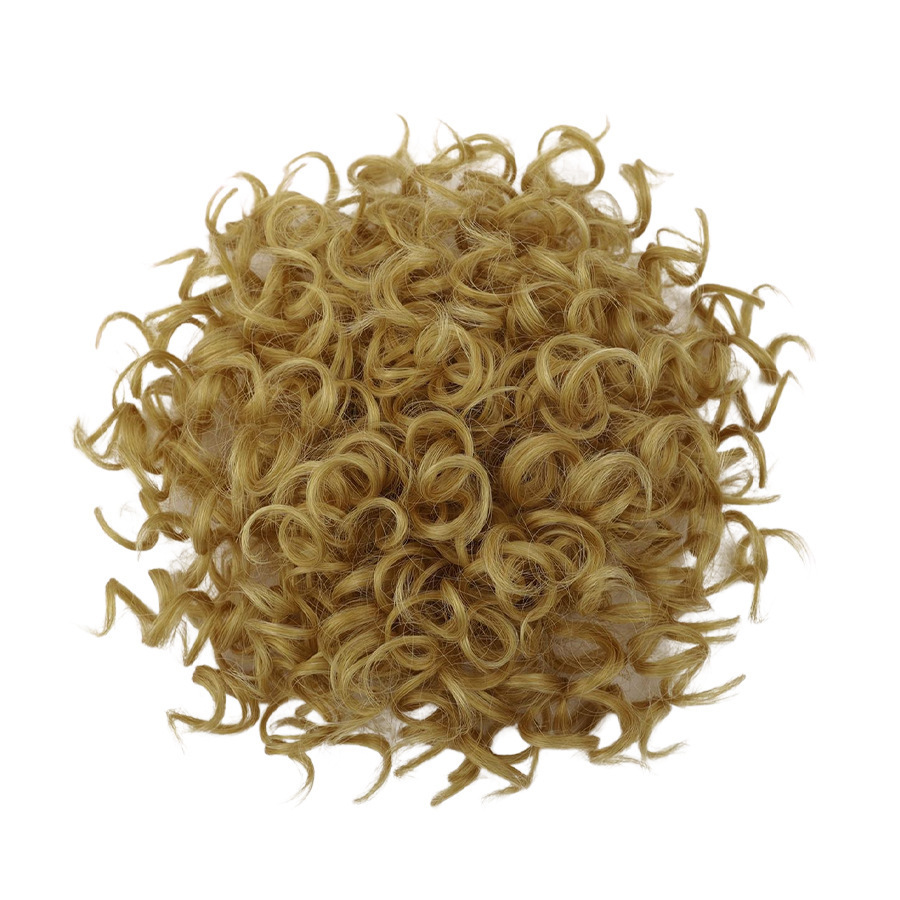 Messy Curly synthetic Hair Bun Scrunchies Extensions  Drawstring Ponytail Light Brown Large Thick Updo SyntheticHair Pieces For Women