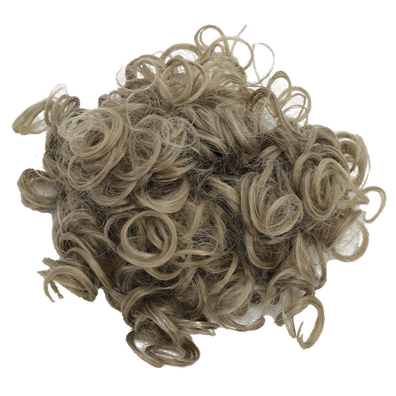 Messy Curly synthetic Hair Bun Scrunchies Extensions  Drawstring Ponytail Light Brown Large Thick Updo SyntheticHair Pieces For Women