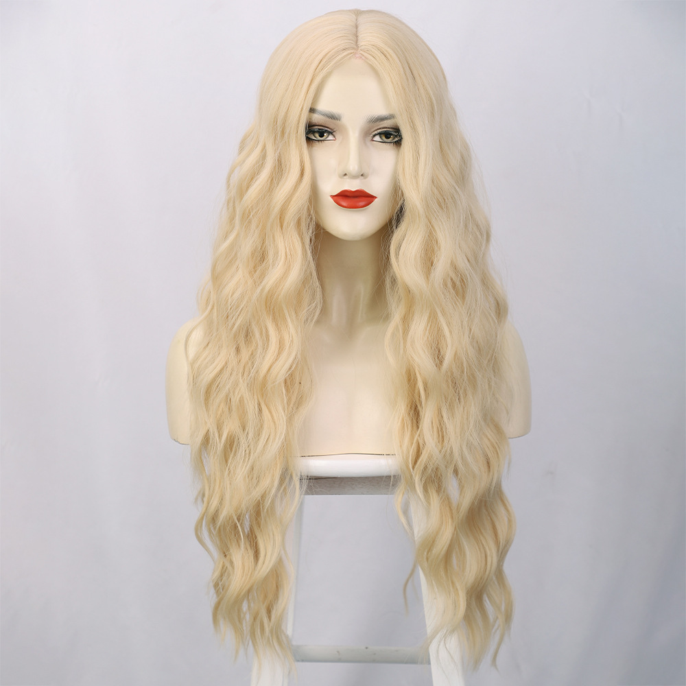Long Wave Ginger Orange Wigs Synthetic Lace Wigs for  Women Middle Part Wig Cosplay Hair Wavy Wig Party Wear Wigs Use