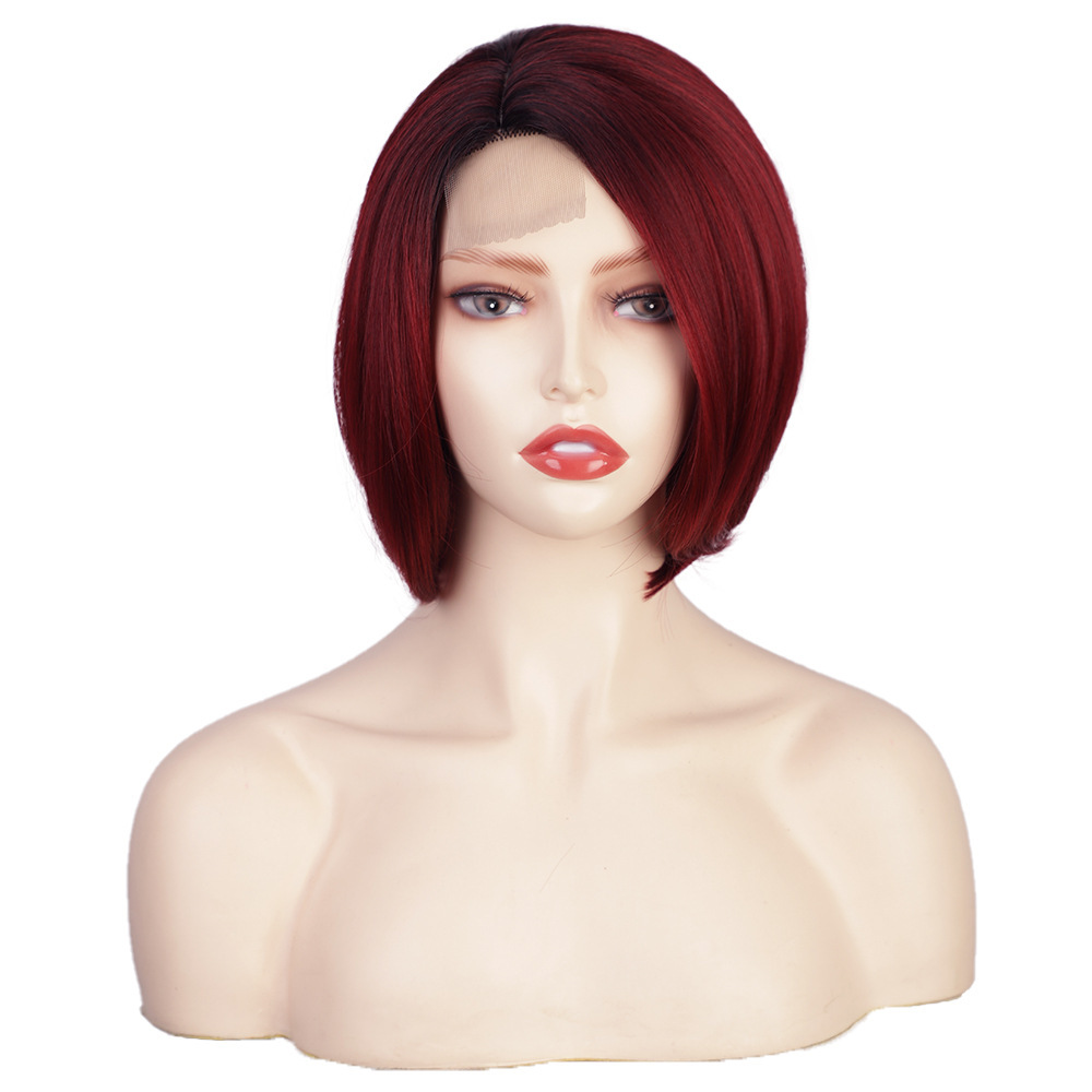 Synthetic Small Lace Wig Cosplay Natural Use Wigs Heat Resistant Wigs For Women Middle Part Glueless Wig for Woman