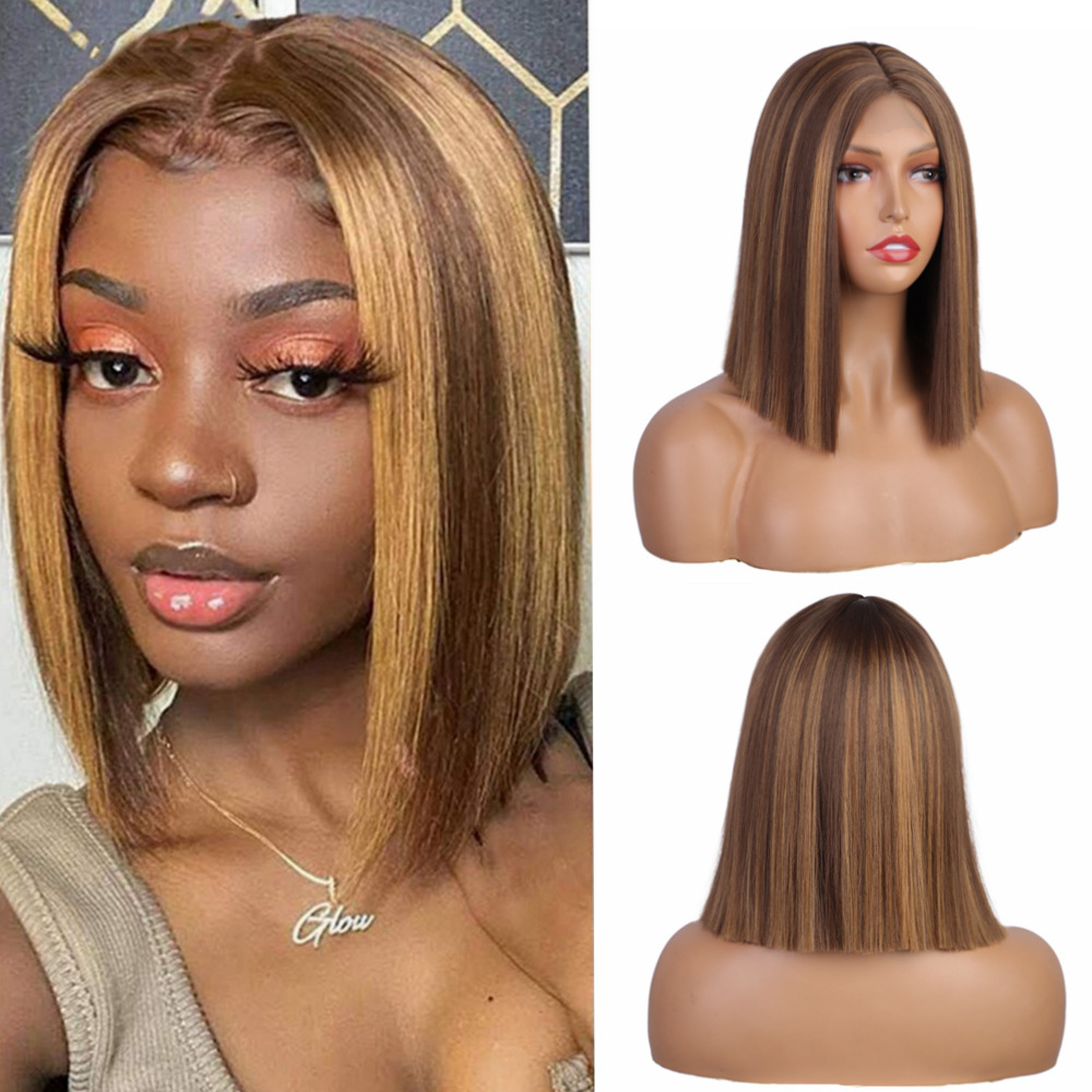 Synthetic Small Lace Wig Cosplay Natural Use Wigs Heat Resistant Wigs For Women Middle Part Glueless Wig for Woman
