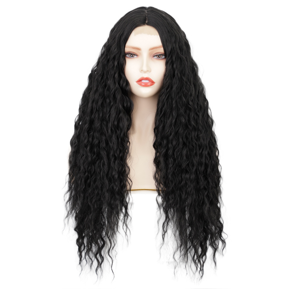 Long curly Brown Wigs Synthetic Lace Wigs for  Women Middle Part Wig Natural  Curly Wig Party Wear Wigs Use