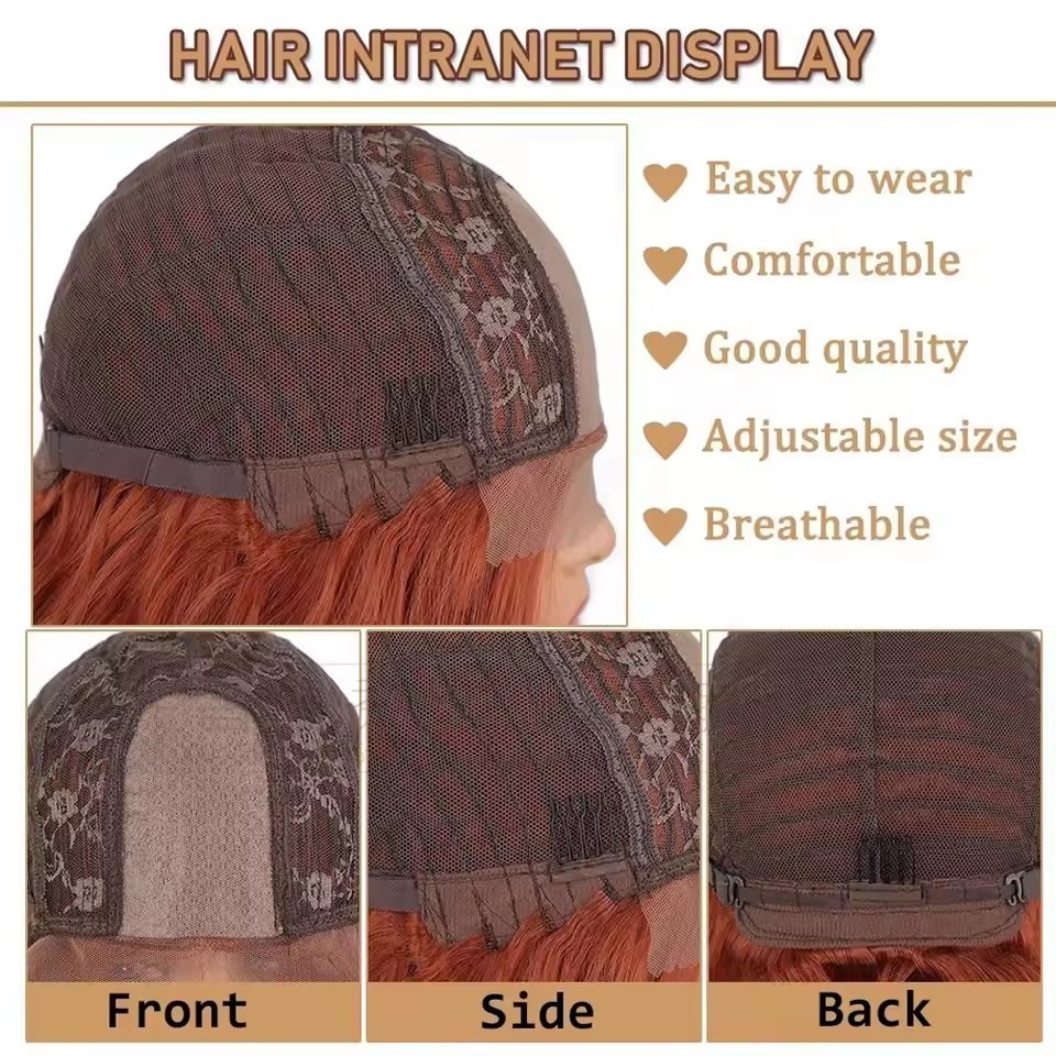 Long Wave Natural BLACK  Wigs Synthetic Lace Wigs for  Women Middle Part Wig Cosplay Hair Wavy Wig Party Wear Wigs Use