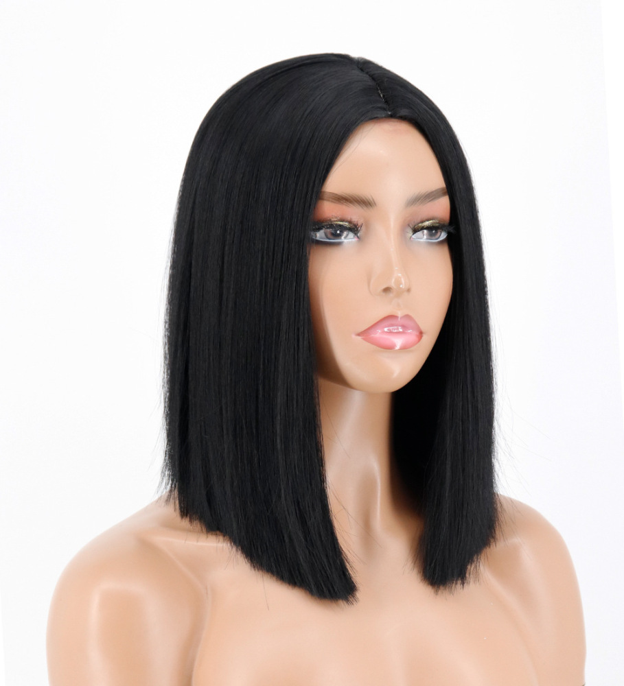 Short Bob Synthetic Wig  for Women Red Black Pink Blue Orange Fancy Wigs Heat Resistant Lolita  Color ful Wigs