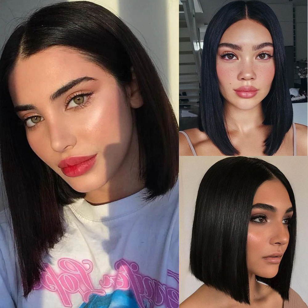 Short Bob Synthetic Wig  for Women Red Black Pink Blue Orange Fancy Wigs Heat Resistant Lolita  Color ful Wigs