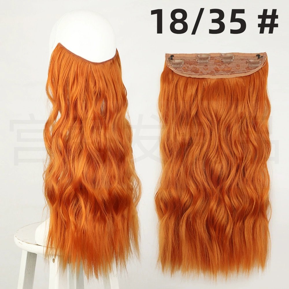 Synthetic Invisible Wire No Clips In Hair Extensions Secret Fish Line Hairpieces Hair Extensions Fake Hair For Women
