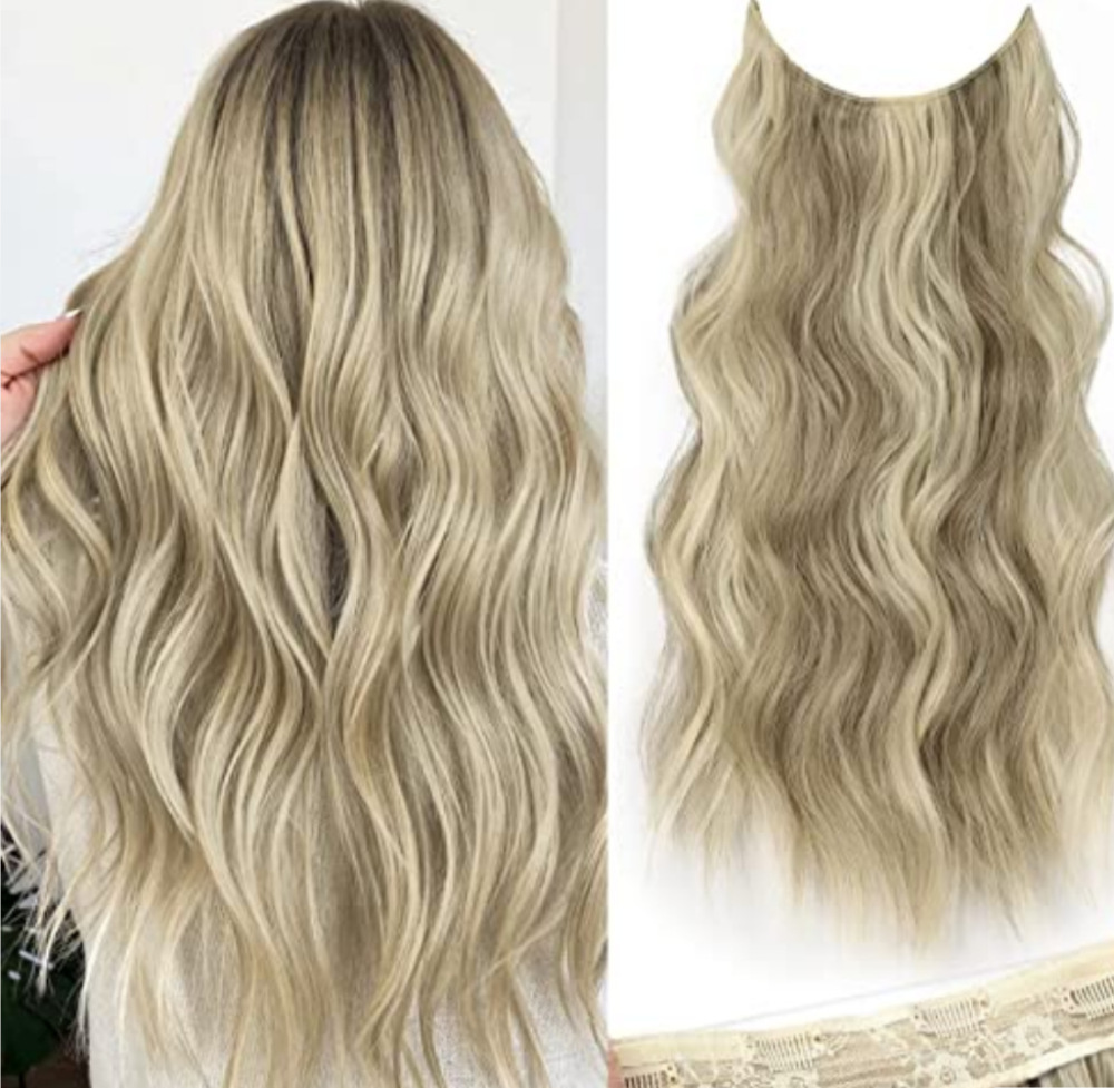 Synthetic Invisible Wire No Clips In Hair Extensions Secret Fish Line Hairpieces Hair Extensions Fake Hair For Women