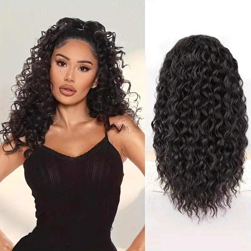 18 inch 120g Drawstring Ponytail extension for Women Afro Curly Fluffy Ponytail Hairpieces for  Black women