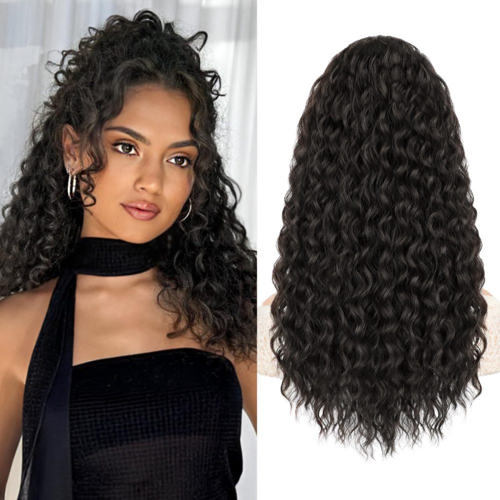 18 inch 120g Drawstring Ponytail extension for Women Afro Curly Fluffy Ponytail Hairpieces for  Black women