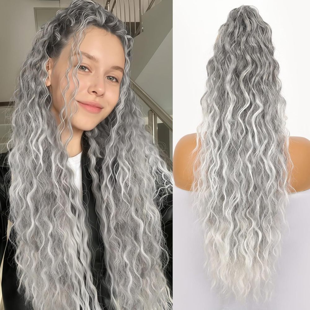 30 Inch 190Gram Claw SyntheticPonytail Extension  Long Curly  Synthetic Ponytail Hair Extension Heat Resistant ponytail Extensions