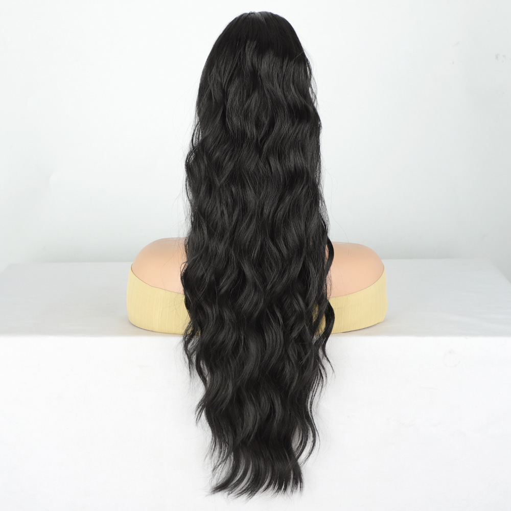26 inch 160grams Long water wave Drawstring  Synthetic Ponytail Hair  Extensions for Women Heat Resistant Fake Hair Extension