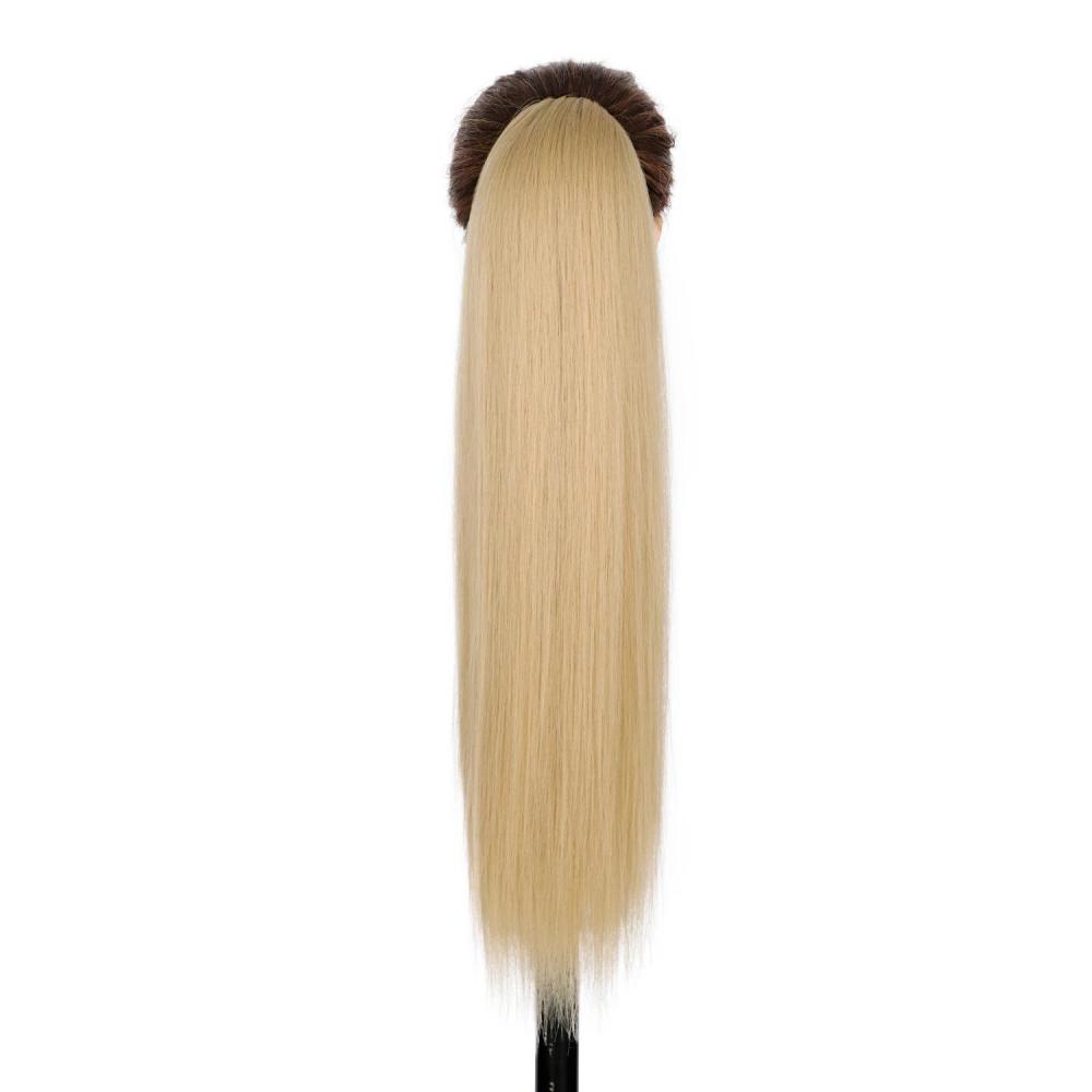 26 inch Synthetic Long Straight Ponytail Drawstring Ponyhair  Clip In Hair Extensions for Women Heat Resistant Fake Hair Extension