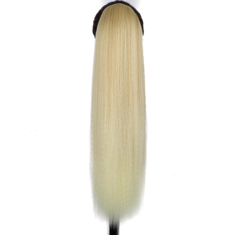 26 inch Synthetic Long Straight Ponytail Drawstring Ponyhair  Clip In Hair Extensions for Women Heat Resistant Fake Hair Extension
