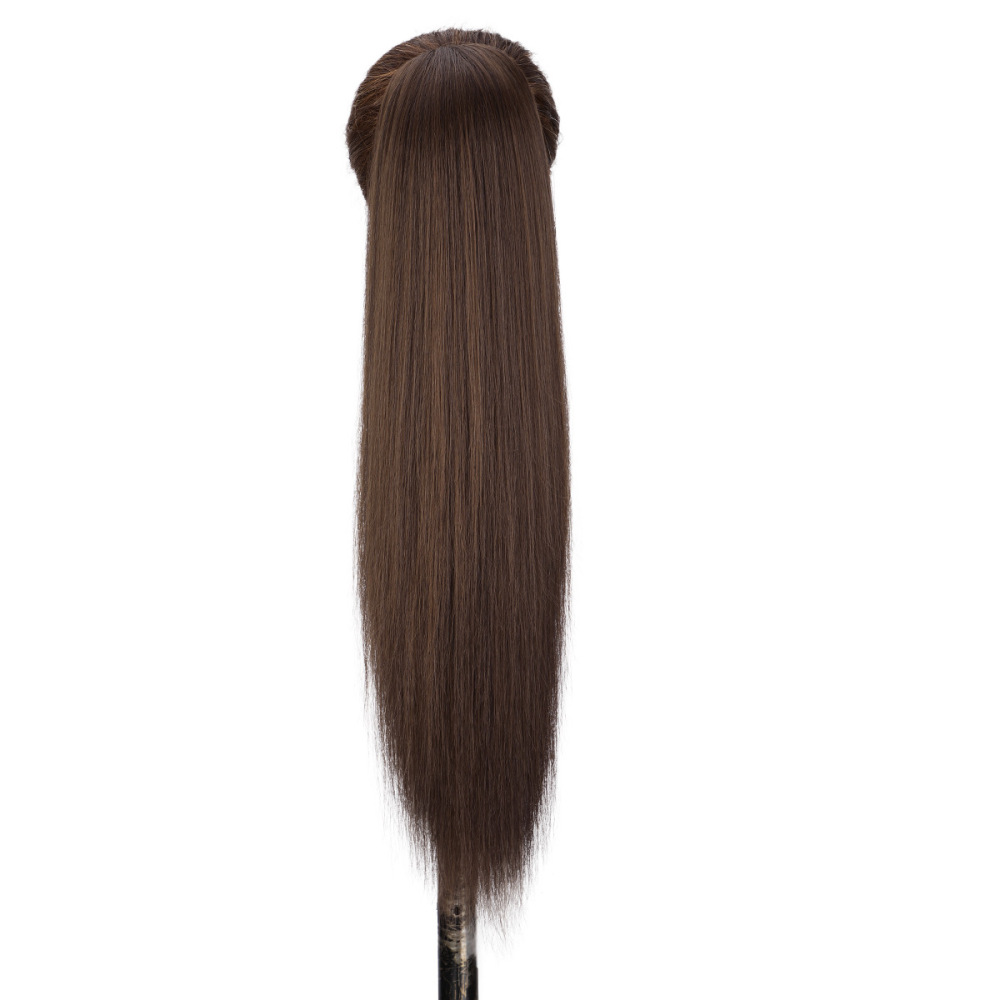 26 inch Synthetic Long Straight Ponytail Drawstring Ponyhair  Clip In Hair Extensions for Women Heat Resistant Fake Hair Extension