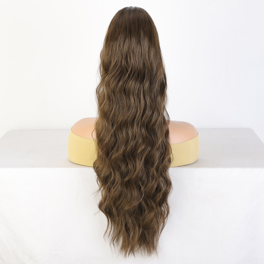 26 inch 160grams Long water wave Drawstring  Synthetic Ponytail Hair  Extensions for Women Heat Resistant Fake Hair Extension