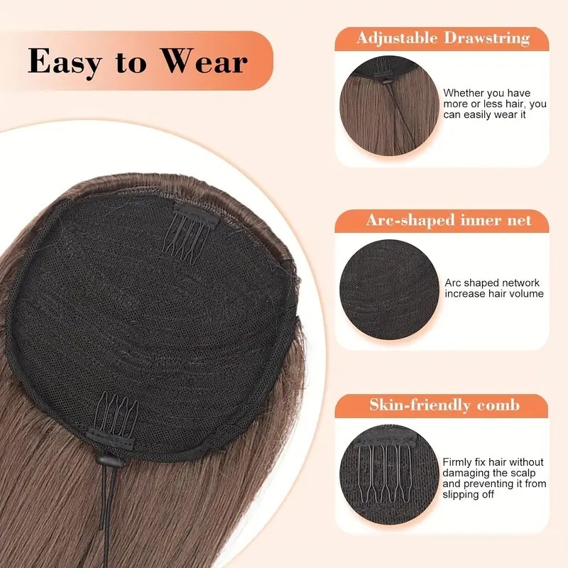 18 inch 150g Wave Drawstring Ponytail extension for Women  Fluffy Ponytail Hairpieces for women Extensions