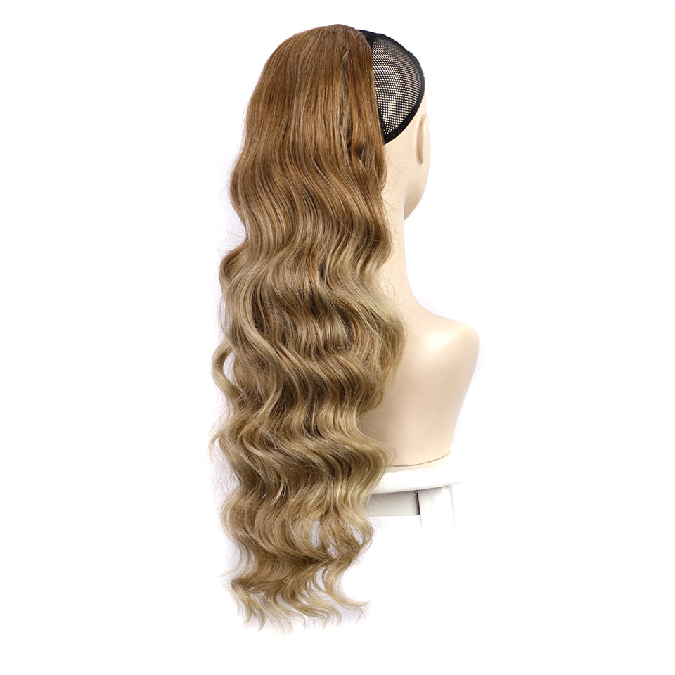 26 inch 160grams Long water wave Drawstring  Synthetic Ponytail Hair  Extensions for Women Heat Resistant Fake Hair Extension