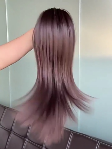 16Inch 90 grams Synthetic Short  Ponytail Hair  Straight Black-Brown Claw Clip in Ponytail Extension for Women Everyday Use