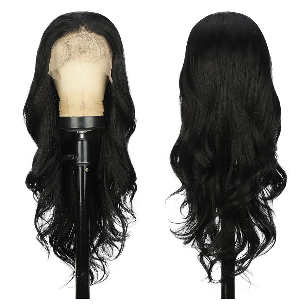 Long 18 -26 inch Body Wave Lace Front  Synthetic Wigs 13x4 Heat Resistant Lace Wigs With Baby Hair  For  Women