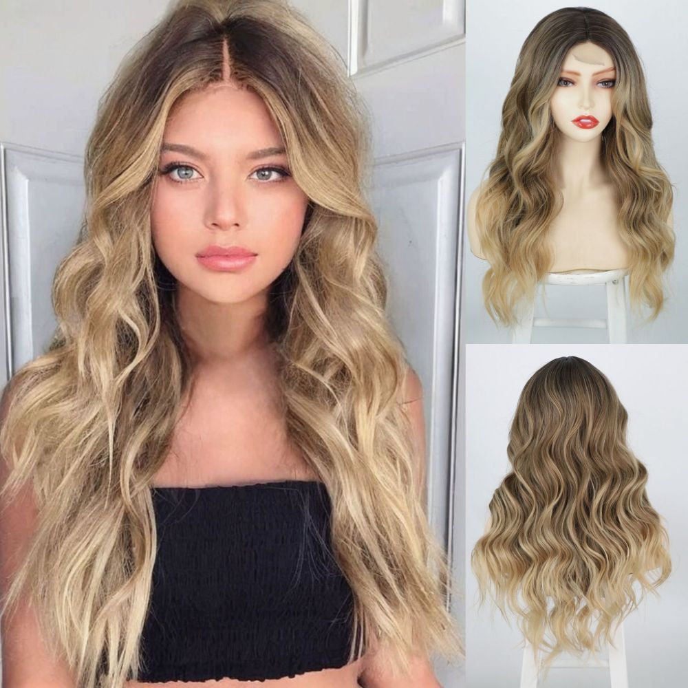 Synthetic Small Lace Wig Cosplay Natural Use Wigs Heat Resistant Wigs For Women Middle Part Glueless Wig for Woman