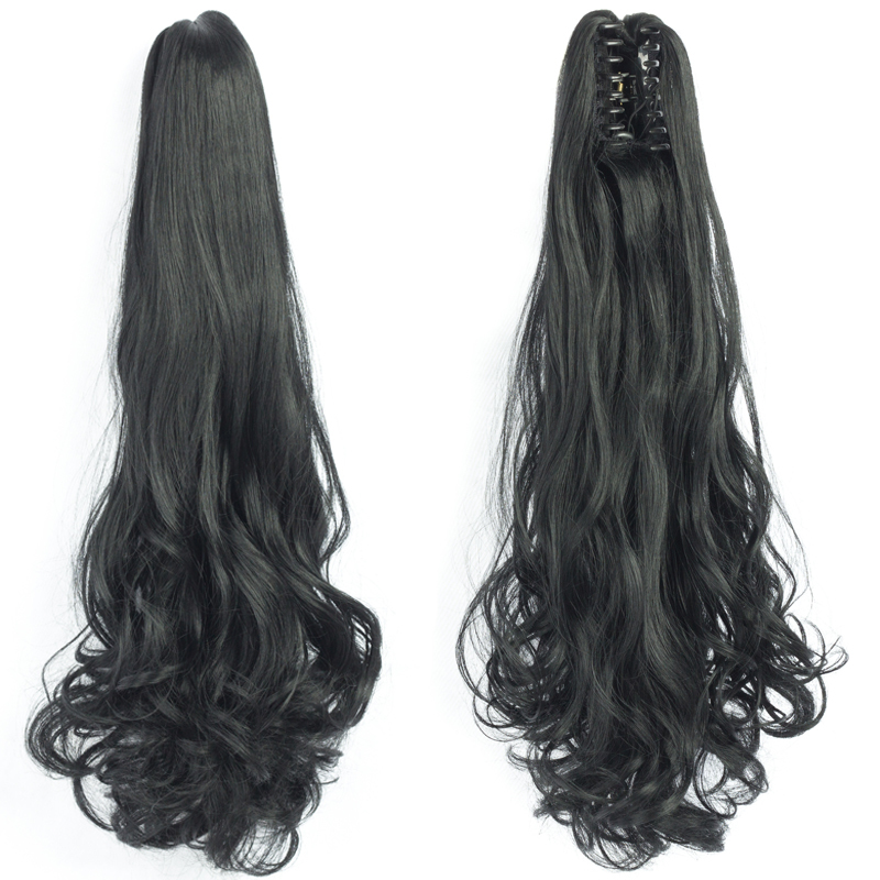 Long straight Tie up Heat-Resistant Straight Hair With Ponytail Fake Hair Chip-in Hair Extensions Pony Tail