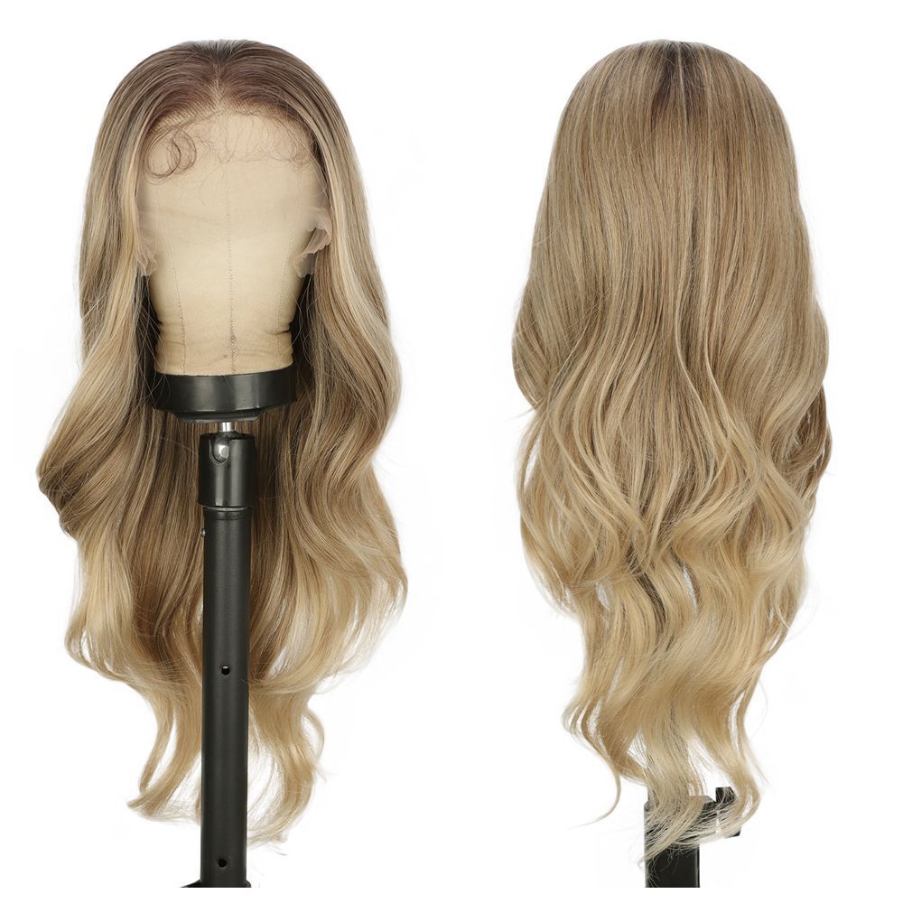 Long 18 -26 inch Body Wave Lace Front  Synthetic Wigs 13x4 Heat Resistant Lace Wigs With Baby Hair  For  Women