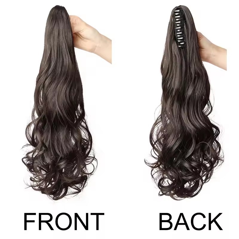 Long straight Tie up Heat-Resistant Straight Hair With Ponytail Fake Hair Chip-in Hair Extensions Pony Tail