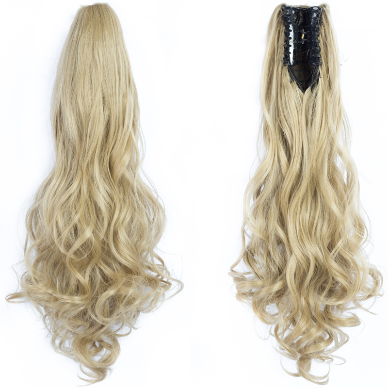 Long straight Tie up Heat-Resistant Straight Hair With Ponytail Fake Hair Chip-in Hair Extensions Pony Tail