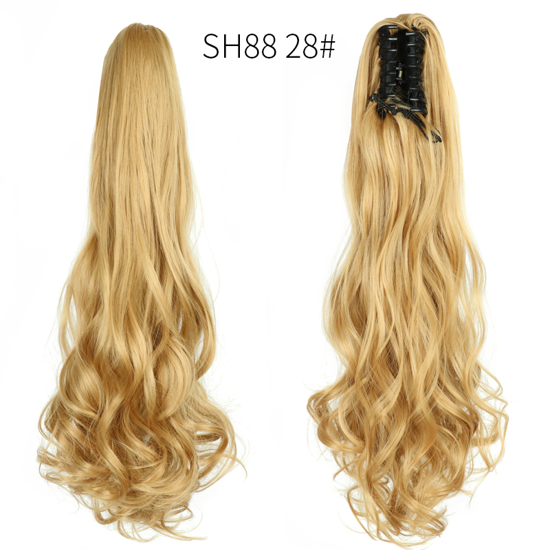 Long straight Tie up Heat-Resistant Straight Hair With Ponytail Fake Hair Chip-in Hair Extensions Pony Tail