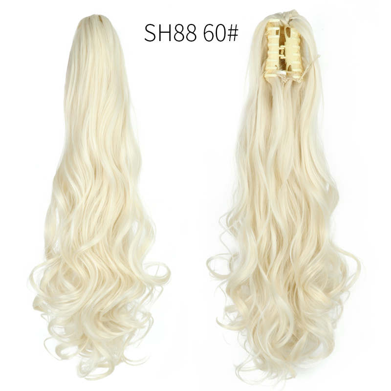 Long straight Tie up Heat-Resistant Straight Hair With Ponytail Fake Hair Chip-in Hair Extensions Pony Tail