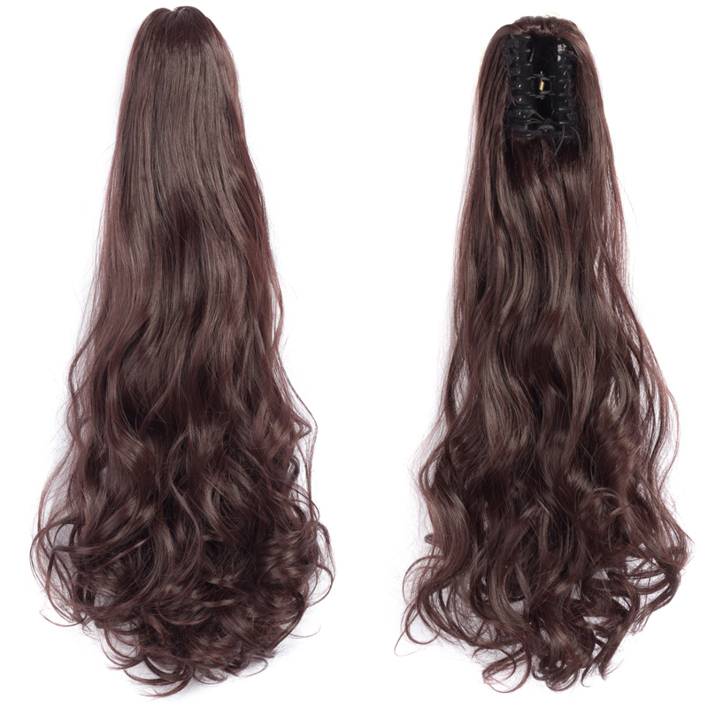 Long straight Tie up Heat-Resistant Straight Hair With Ponytail Fake Hair Chip-in Hair Extensions Pony Tail