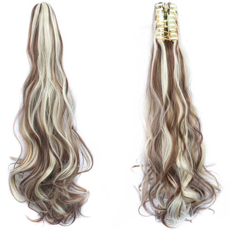 Long straight Tie up Heat-Resistant Straight Hair With Ponytail Fake Hair Chip-in Hair Extensions Pony Tail