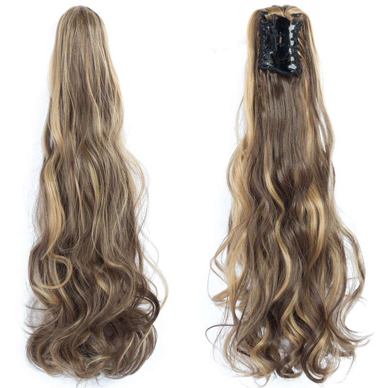 Long straight Tie up Heat-Resistant Straight Hair With Ponytail Fake Hair Chip-in Hair Extensions Pony Tail