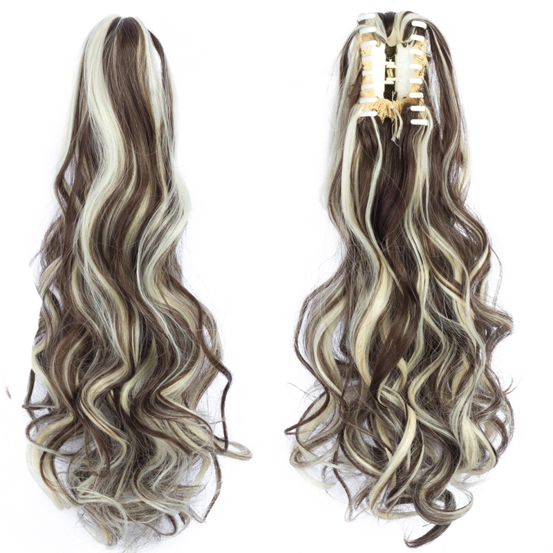 Long straight Tie up Heat-Resistant Straight Hair With Ponytail Fake Hair Chip-in Hair Extensions Pony Tail