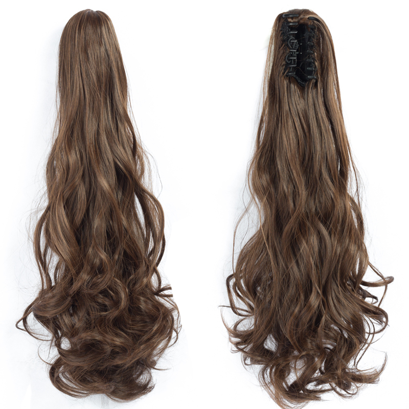 Long straight Tie up Heat-Resistant Straight Hair With Ponytail Fake Hair Chip-in Hair Extensions Pony Tail