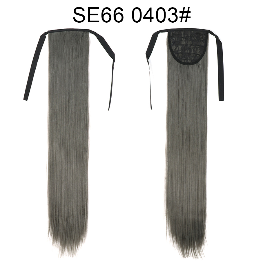 Long straight Tie up Heat-Resistant Straight Hair With Ponytail Fake Hair Chip-in Hair Extensions Pony Tail